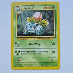 Ivysaur 30/102 Uncommon Base Set Pokemon Card WOTC 1999 LP (2) - Image 1