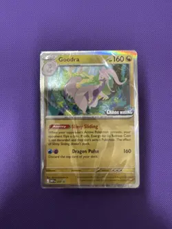 Goodra Chaos Rising Sealed Stamped Promo and Deck Pokemon Card - Image 1