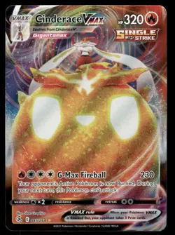 Pokemon Cards Cinderace VMAX 045/264 Fusion Strike Holo VMAX Rare NM - Image 1