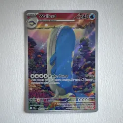 Pokemon TCG Wailord 162/159 Illustration Rare IR Holo Full Art SV09 Card - Image 1