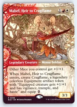 Mabel, Heir to Cragflame (Showcase) 336 Rare Bloomburrow Magic: The Gathering NM - Image 1