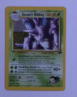 Pokemon TCG Giovanni's Nidoking Gym Challenge Holo Rare 7/132 120 HP ENG - Image 1