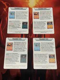 Destined Rivals Build Battle Prerelease Pack Art Trainer Tip Card Complete Set 4 - Image 2