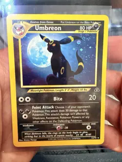 Umbreon 13/75 Neo Discovery Holo Rare Unlimited WOTC Pokemon TCG SWIRL!!! - Image 1