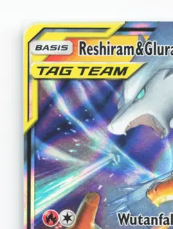 Reshiram & Glurak -GX - Pokemon Karte TCG 20/214 Holo Krafte im Einklang /F37 - Image 3