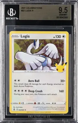 2021 POKEMON CELEBRATIONS #022 LUGIA BGS 9.5 - Image 1