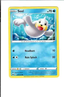 Seel 029/159 Common Crown Zenith Pokemon Near Mint - Image 1