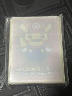 Mario Pikachu Pokemon Card Game 64 Sleeve Pokemon Center Exclusive New - Image 3