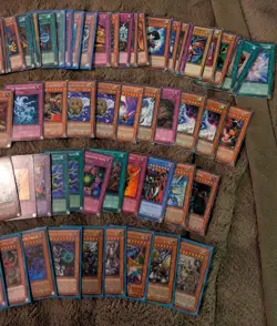 Yu-Gi-Oh VINTAGE CARD BUNDLE 1996 Lot Secret Super Rares Played/Damaged - Image 4