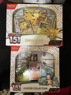 Pokemon SV 151 Poster Collection + Zapdos ex Collection Box Lot New SV151 - Image 1