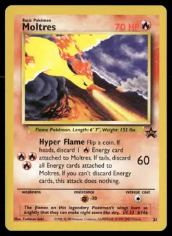 Moltres 21 Promo Wizards Black Star Promos Pokemon LP - Image 1
