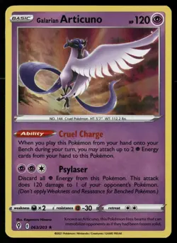 Galarian Articuno 063/203 Holo Rare Evolving Skies Pokemon Holo NM - Image 1