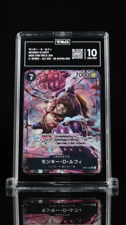 TAG 10 GEM MINT Japanese One Piece 2023 Monkey D. Luffy OP04-090 ALT ART - Image 1