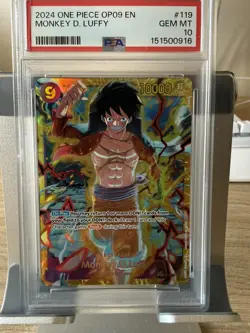 ONE PIECE TCG Monkey D Luffy OP09-119 SEC OP09 PSA 10 - Image 1