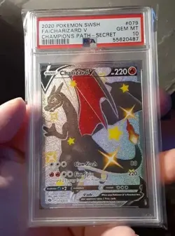 PSA10 Gem Mint Pokemon Champions Path Secret Rare Shiny Charizard V Card 079/073 - Image 1