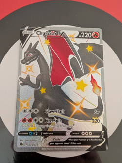 Shiny Charizard v Pokemon Champions Path Secret Rare Card 079/073 Mint - Image 1