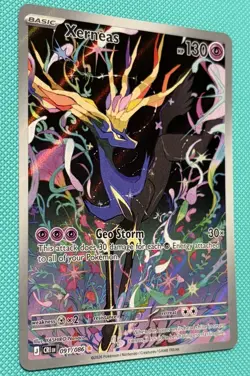 Pokemon TCG Xerneas Illustration Rare Full Art Holo 091/086 Chaos Rising NM - Image 2