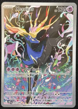 Pokemon TCG Xerneas Illustration Rare Full Art Holo 091/086 Chaos Rising NM - Image 1