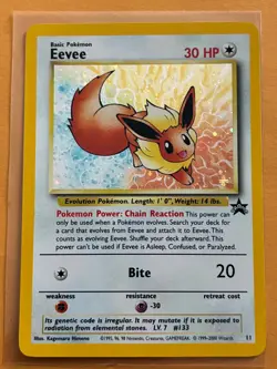 Eevee 11 Holo Promo Black Star Pokemon Card Excellent Condition (1) - Image 1
