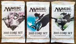 Magic: The Gathering (MtG), 3 factory sealed 2015 Core Set (M15) booster packs - Image 1