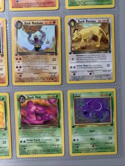 Pokemon TCG 1st Edition Team Rocket Set 9 Card Binder Page Lot WOTC VTG 2000 - Image 4