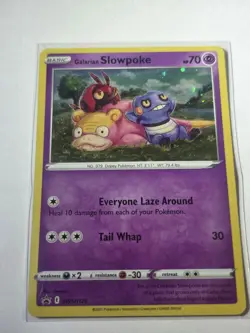 Pokemon Galarian Slowpoke SWSH126 Promo Holo Sword & Shield Card - Image 1