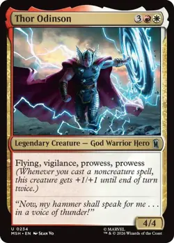 NM Thor Odinson , MTG, Super Heroes, Magic the Gathering, 234 Super Heroes - Image 1