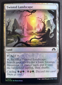 mtg magic Twisted Landscape FOIL ENGLISH Paysage corrompu modern horizons 3 - Image 1