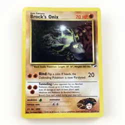 Brock's Onix 21/132 Gym Heroes Unlimited Rare Regular English 2000 HP 70 - Image 1