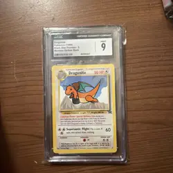 1999 Pokemon Movie Promo Dragonite #5 Black Star Promo CGC 9 MINT WotC - Image 1