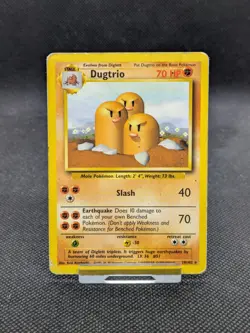 Pokemon Dugtrio 19/102 Base Set Rare WOTC Played - Image 1