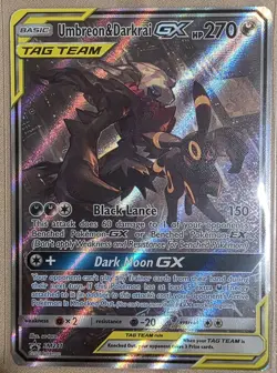 FULL ART Umbreon & Darkrai GX ULTRA RARE Tag Team SM241 Pokemon Holo Promo - LP - Image 1