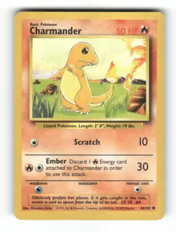 Charmander - 46/102 - Base Set Unlimited - Pokemon - Common - MP - Image 1