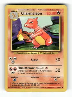 Charmeleon - 24/102 - Base Set Unlimited - Pokemon - Uncommon - MP - Image 1