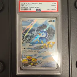 Pokemon Phantasmal Flames Piplup Illustration Rare 098/094 PSA 9 Gem Mint - Image 1