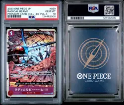 2023 One Piece Japanese Radical Beam! Premium Card Collection BS Volume 1 PSA 10 - Image 3