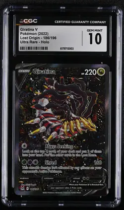 (PSA) CGC 10 Giratina V Lost Origin Full Alt Art Pokemon Card #186 Gem Mint - Image 1