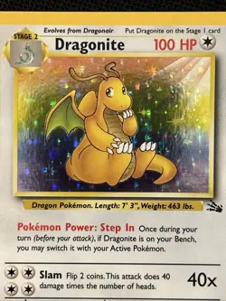 Pokemon Dragonite 4/62 *Near Mint* Fossil ‘Never Played Card’ (Nice Holo) - Image 5