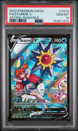 Starmie V TG13/TG30 Full Art Astral Radiance TG13 Misty GEM MINT PSA 10 - Image 1