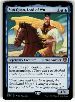 Sun Quan, Lord of Wu 123 Mythic Commander Masters Magic: The Gathering Near Mint - Image 1