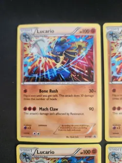 Pokemon TCG Lucario Promo XY140 Holo [Lot Of 6 Cards/All Holos] - Image 2