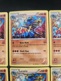 Pokemon TCG Lucario Promo XY140 Holo [Lot Of 6 Cards/All Holos] - Image 3