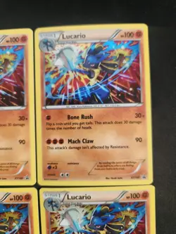 Pokemon TCG Lucario Promo XY140 Holo [Lot Of 6 Cards/All Holos] - Image 4