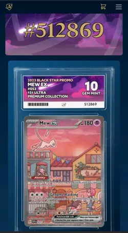 Pokemon Mew 151 Black Star Promo TCG Card SVP053 151 ACE 10 (PERFECT SUBGRADES) - Image 3