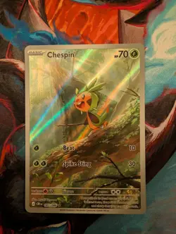 Chespin 087/086 Illustration Rare IR Pokemon Chaos Rising Near Mint! - Image 1