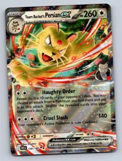 TEAM ROCKET'S PERSIAN EX 150/182 DOUBLE RARE DESTINED RIVALS POKEMON NM - Image 1