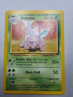 Nidorino Uncommon Base Set 037/102 MP - Image 1