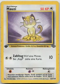 Mauzi 56/64 1. Edition - Dschungel/Jungle - DE - PL - Pokemon TCG Karte - Image 1