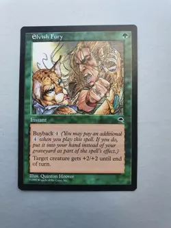 Elvish Fury, MTG Tempest (1997) Common Green Instant VNM - Image 1