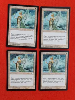Angelic Renewal x4 PLAYSET, MTG Weatherlight (1997) Common White Enchantment NM - Image 1